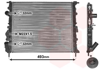 VAN WEZEL radiatorius, variklio aušinimas 43002197